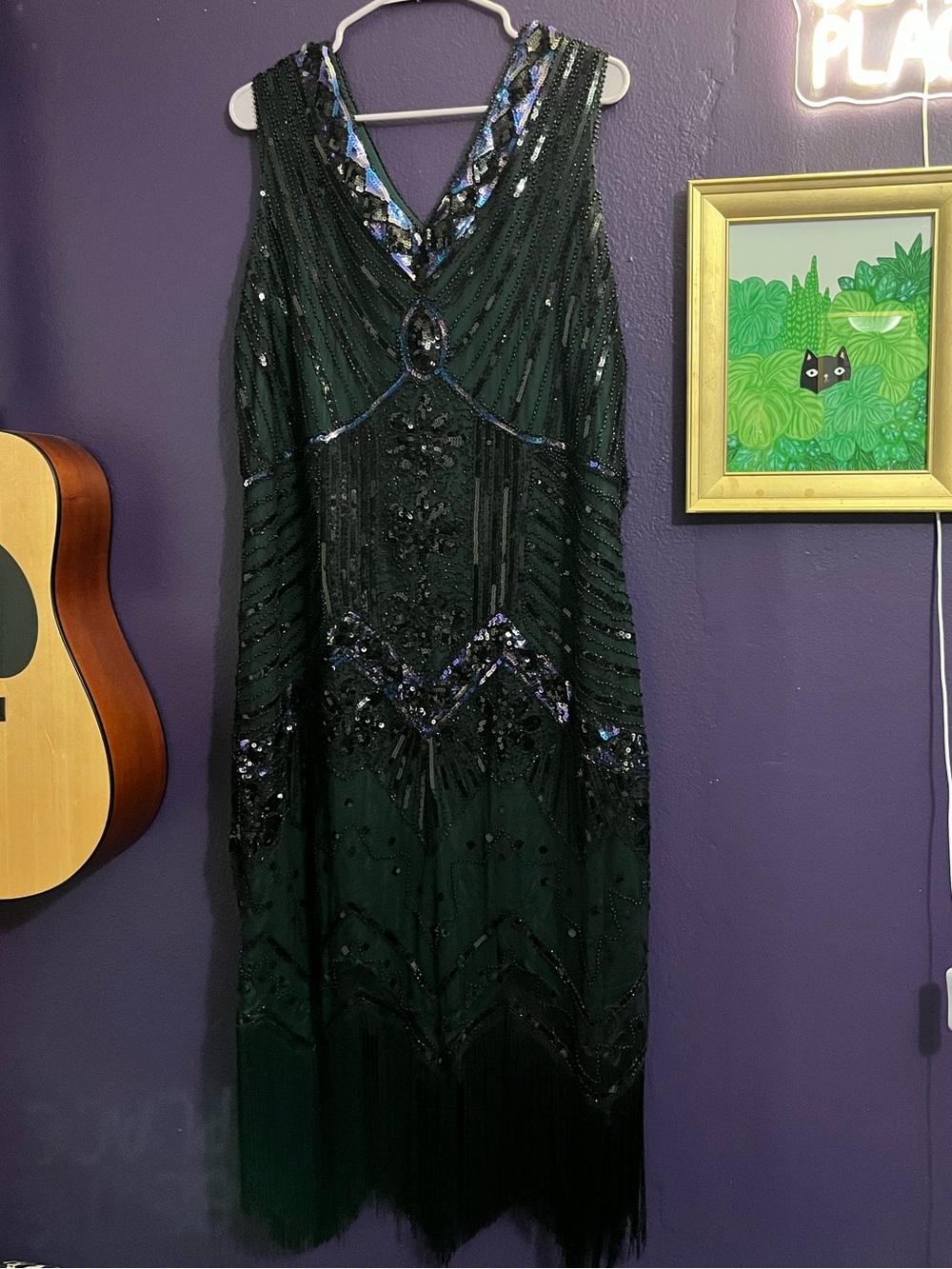 PLUS SIZE vintage-inspired beaded flapper dress